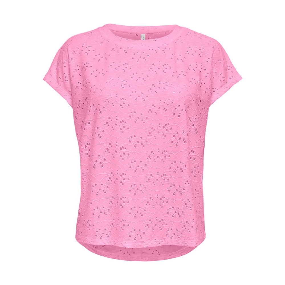 Only Korte Mouw Blousetop Pink Dames