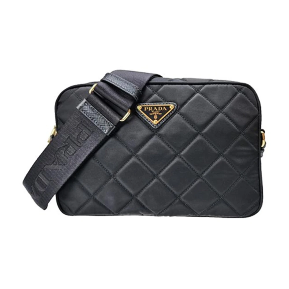 Prada Women's Black Quilted Shoulder Bag - Cross Body Bags - One Size - Bags