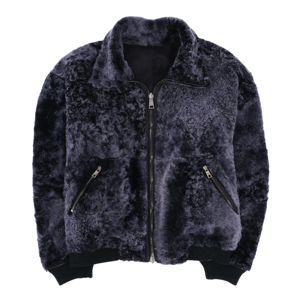 Giorgio Brato Omkeerbare Shearling Bomberjas Black Dames