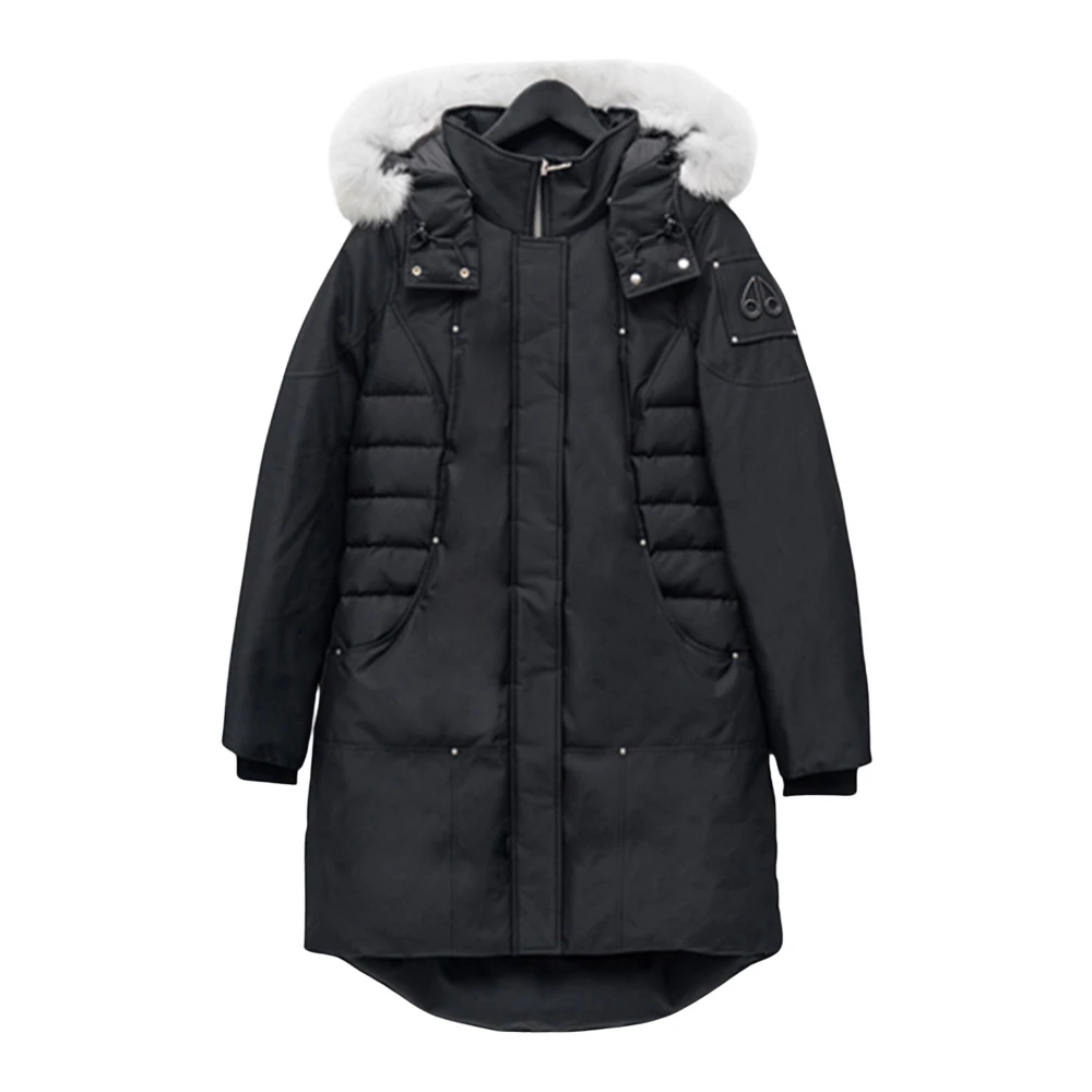 Moose Knuckles Zwarte Jas Aw22 Jassen Vrouwen Black Dames