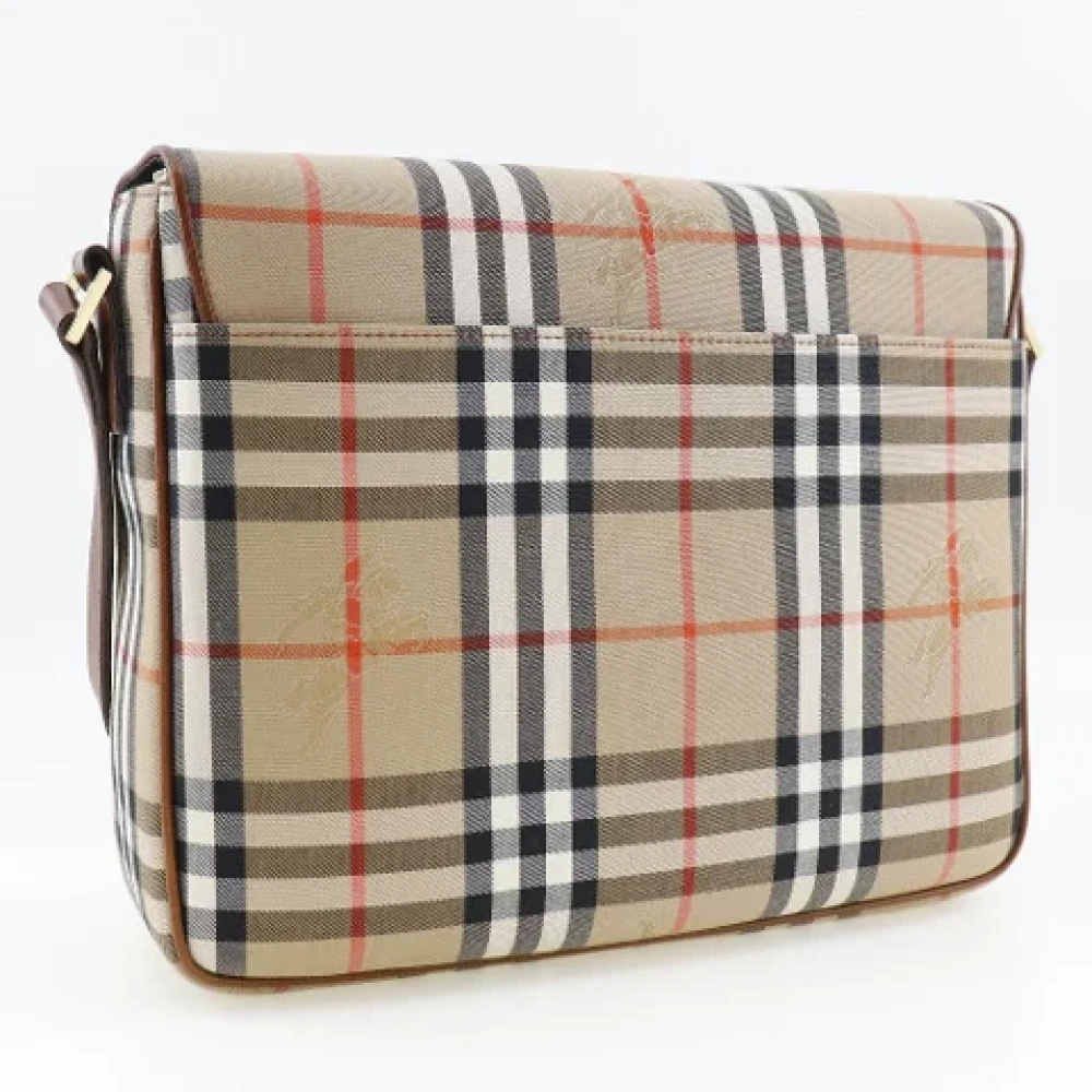 Burberry Vintage Pre-owned Canvas shoulder-bags Beige Dames