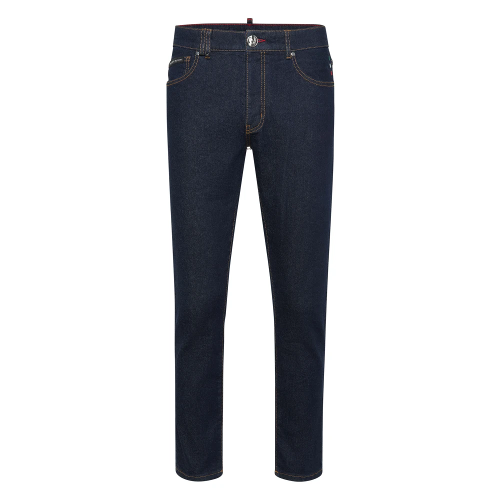 Philipp Plein Men's Blue Skinny Jeans - Slim Fit Jeans - W38 - Jeans
