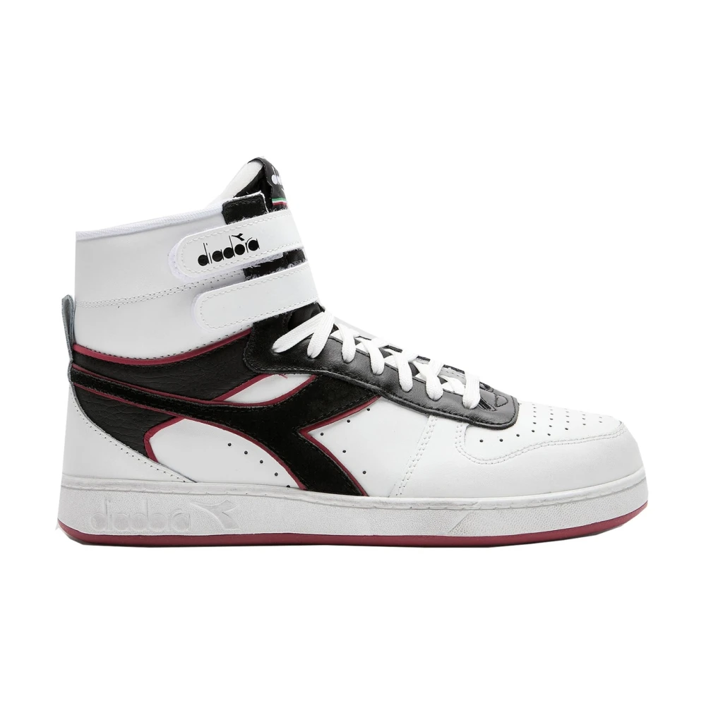 Diadora Men's White Retro Basketball Shoe Leather - Sneakers - 8 Uk - Shoes