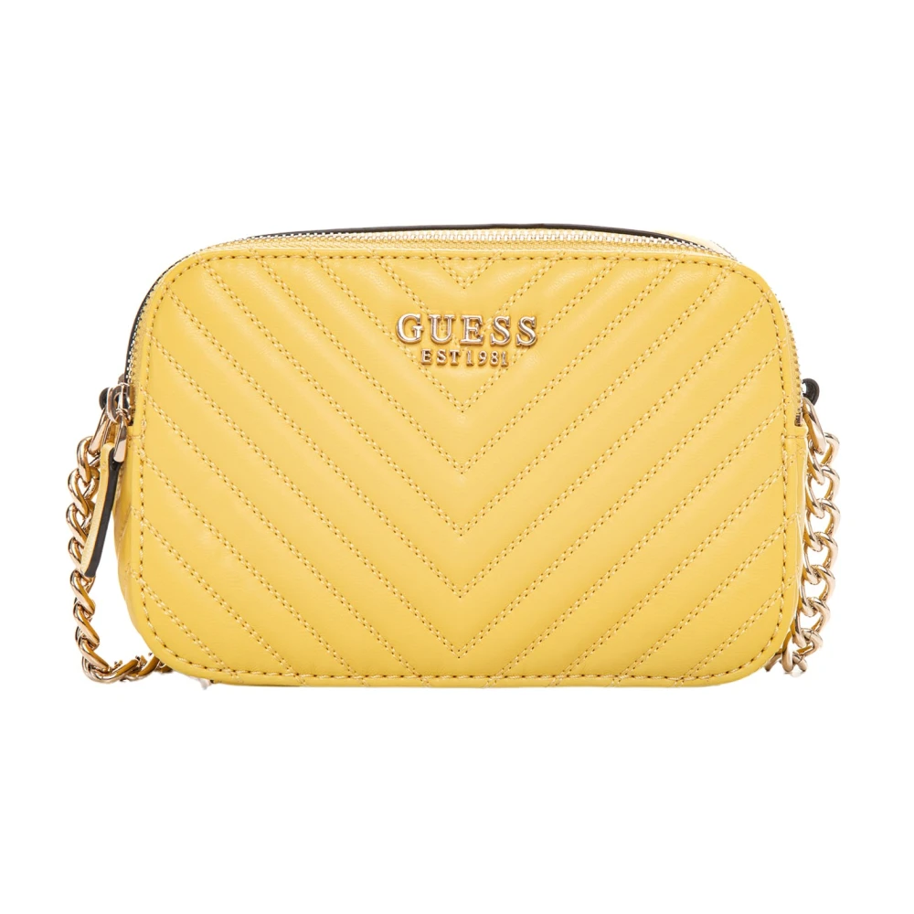 Guess Noelle quilted shoulder strap bag Yellow, Dam