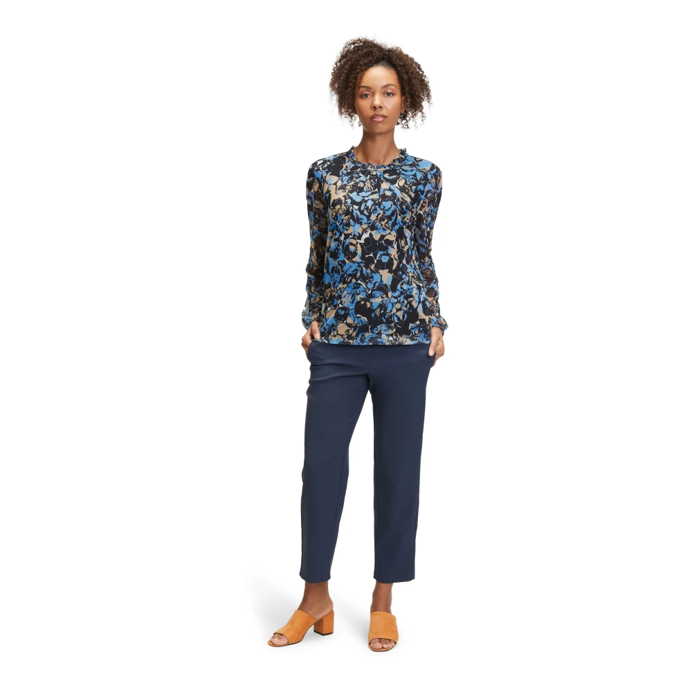 Betty & Co Bloes met gerimpelde halslijn Multicolor Dames