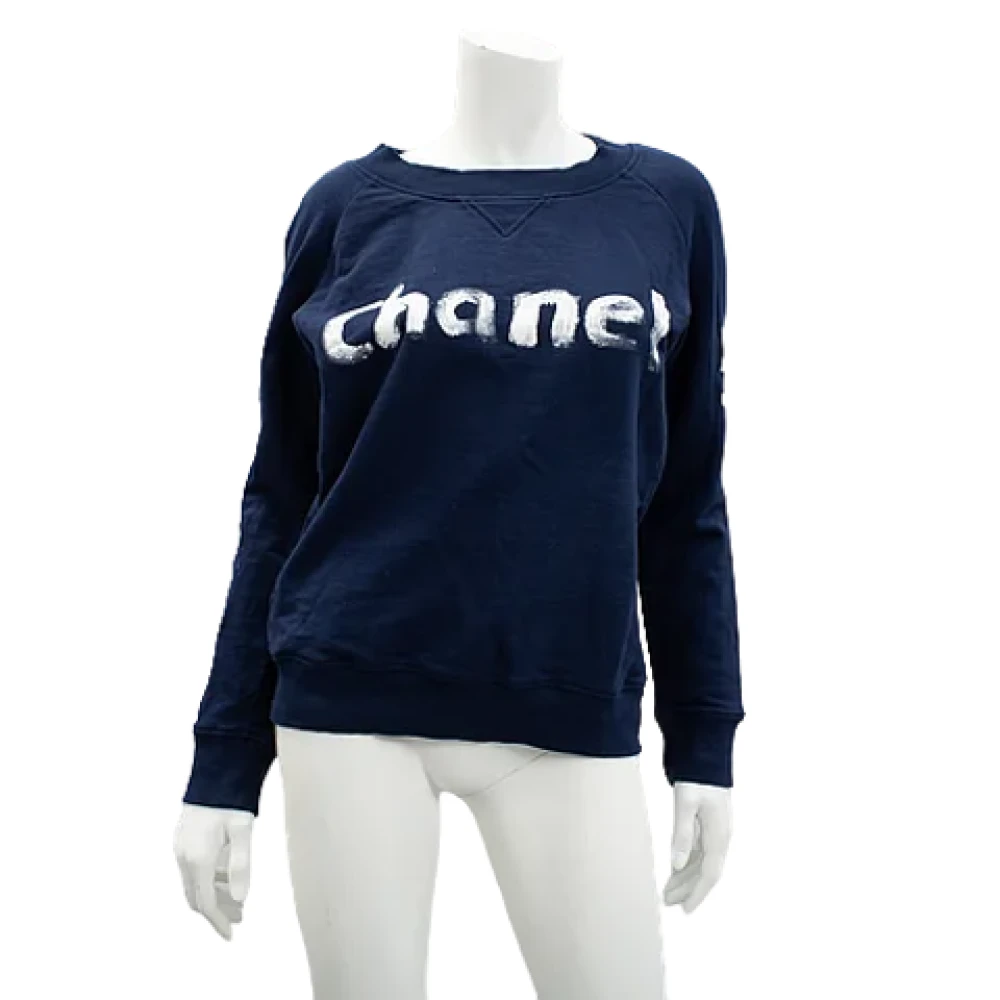 Chanel Vintage Pre-owned Cotton tops Blue Dames