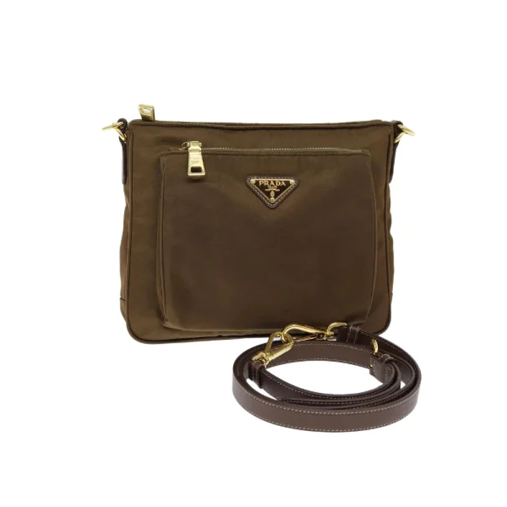 Prada Vintage Pre-owned Nylon prada-bags Brown Dames