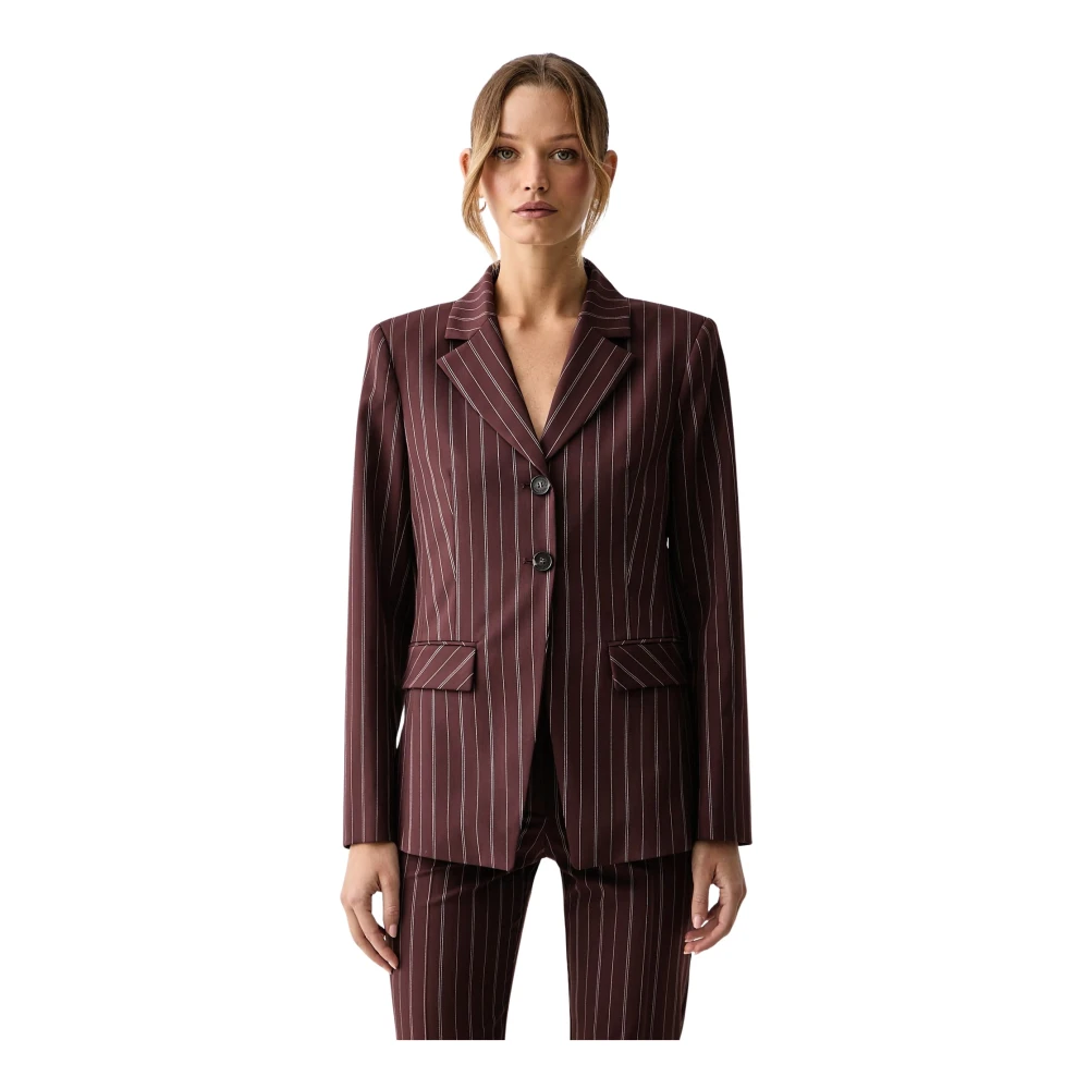 Blazer slim gessato stretch - Immagine 3