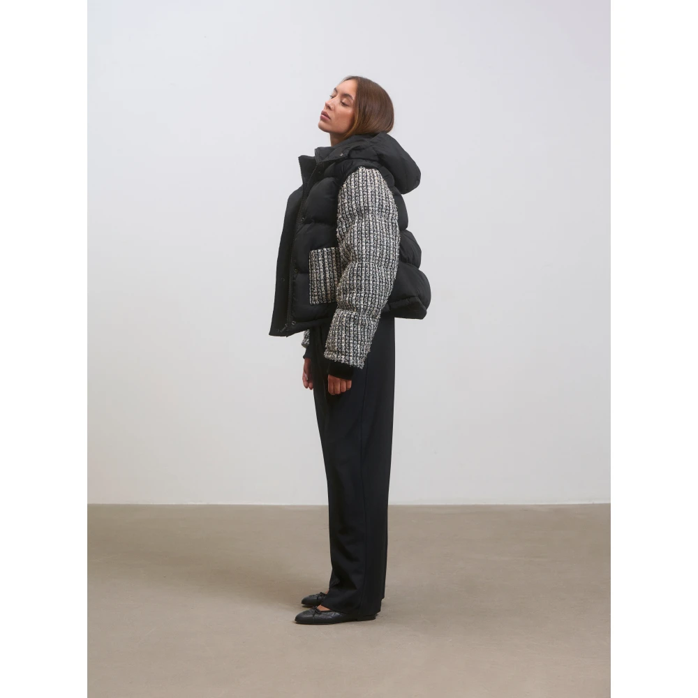 Cloeys Tweed Puffer Jack Vest Multicolor Dames