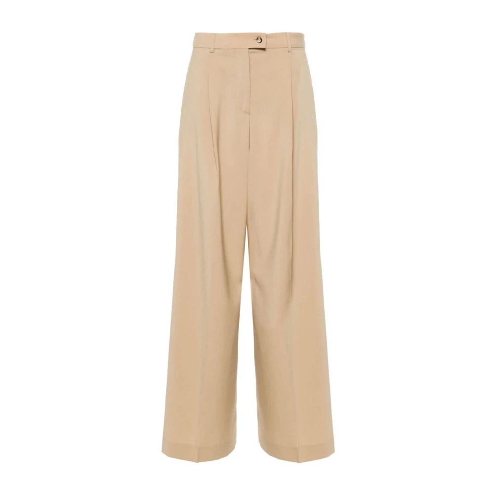 SPORTMAX Wijde Broek Vela 025 Beige Dames