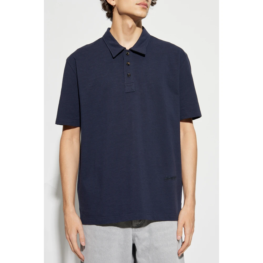 Bottega Veneta Polo met kraag Blue Heren
