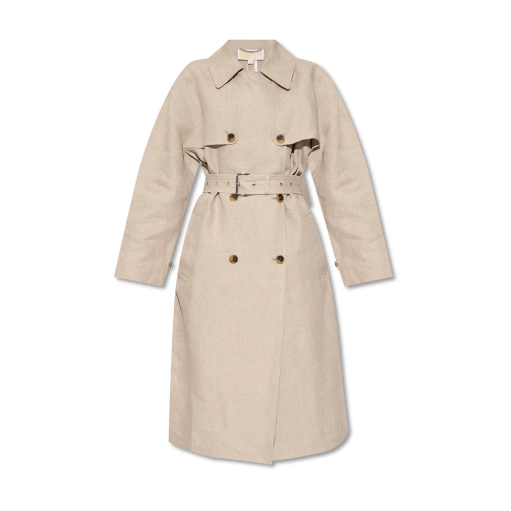 Michael Kors Lino Trench Coat Brown Dames