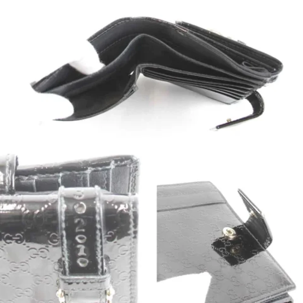 Gucci Vintage Pre-owned Leather wallets Black Dames