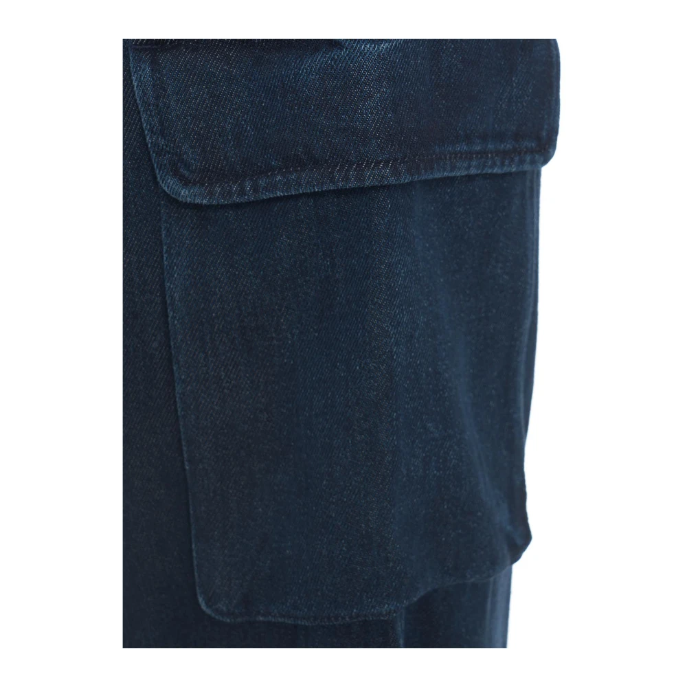 7 For All Mankind Blauwe Wide Leg Jeans Aw24 Blue Dames
