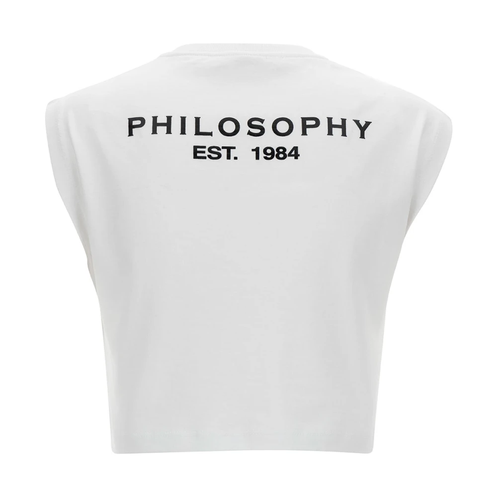 Philosophy di Lorenzo Serafini Logo Print Wit T-shirt en Polo White Dames