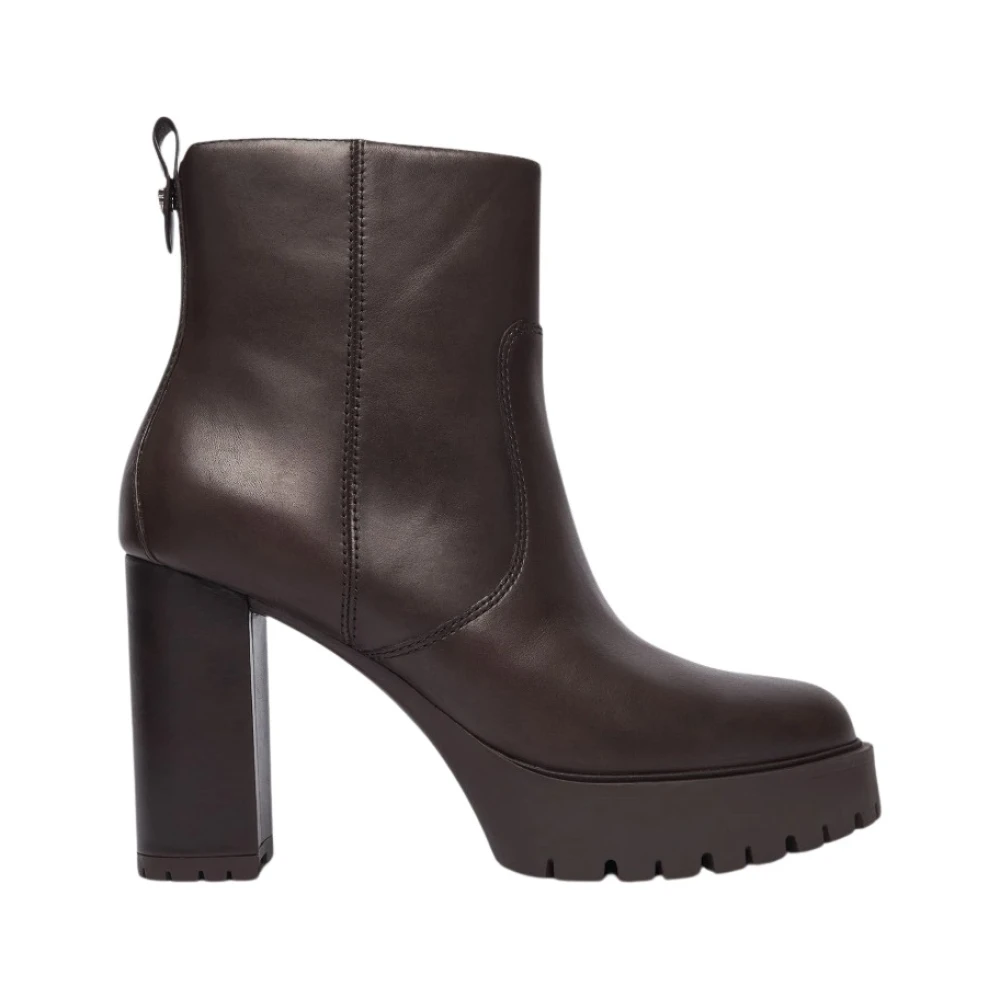 Pinko Damen Braun - Knöchelhohe Lederstiefeletten Mit Absatz - 40 - Bild 3