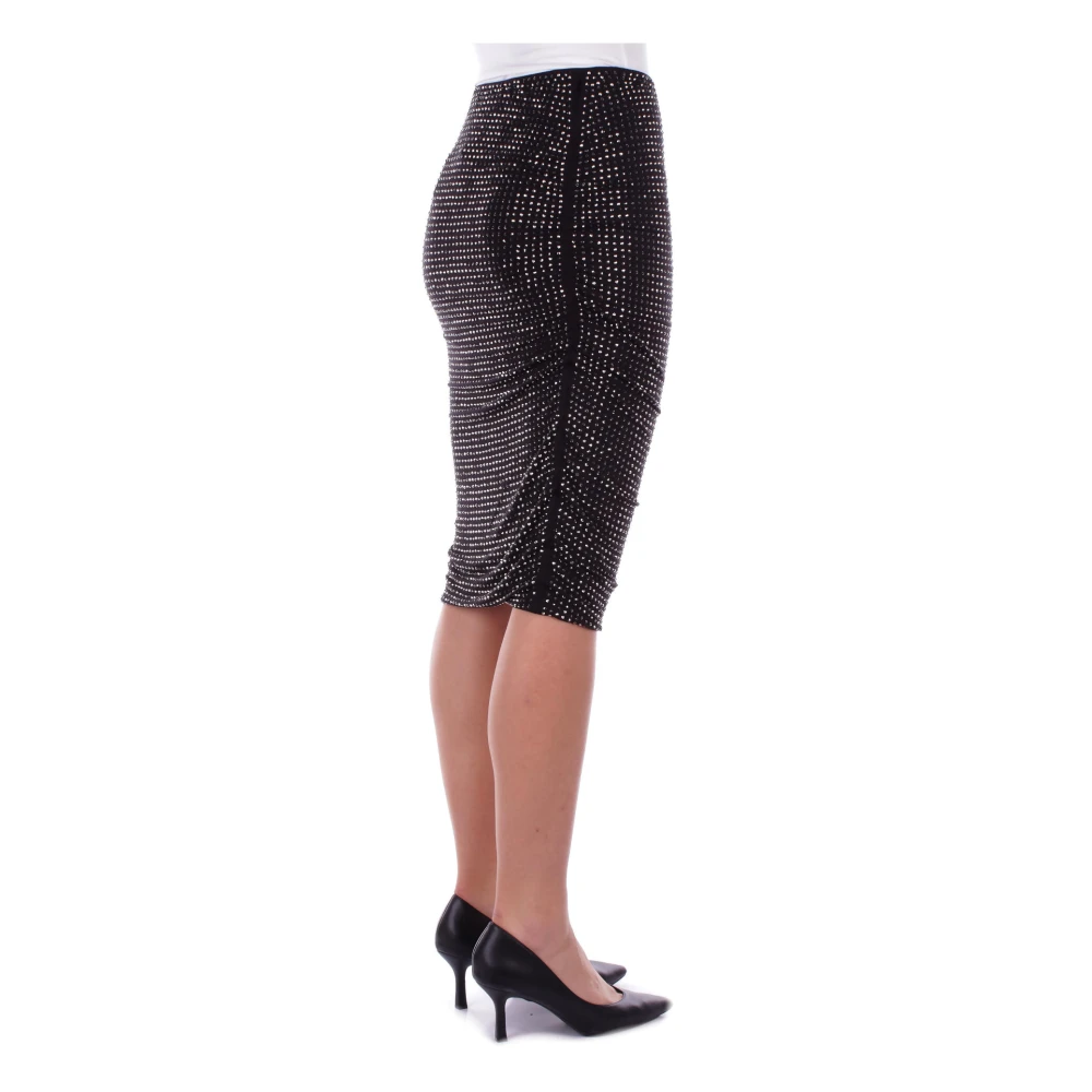 pinko Zwarte Rok met Pailletten Black Dames