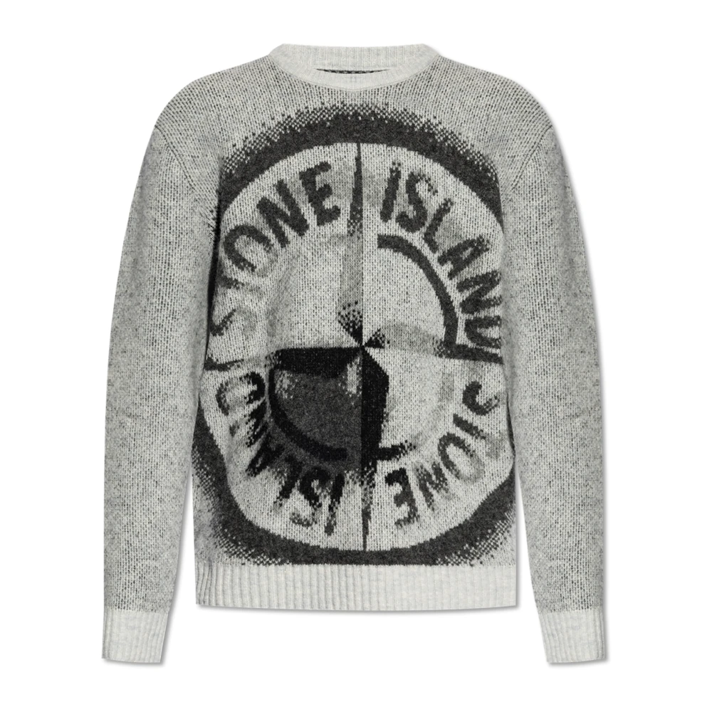 Stone Island Trui met logo Gray Heren