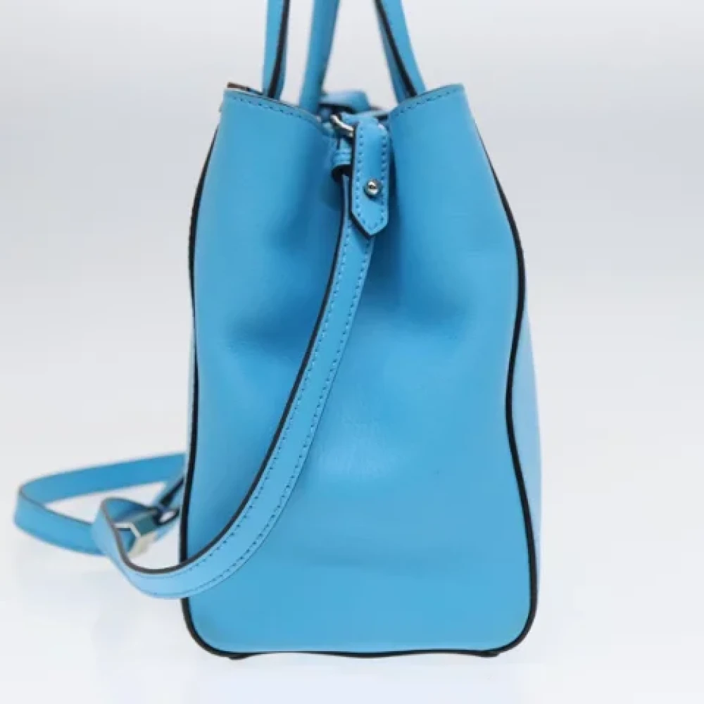 Fendi Vintage Pre-owned Leather handbags Blue Dames