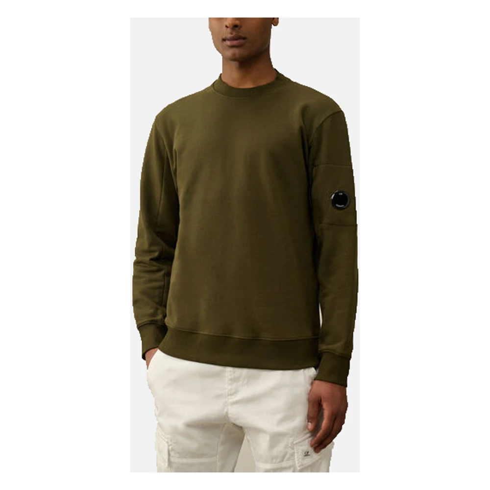 C.P. Company Diagonal Raised Fleece Crew Neck Sweatshirt Green Heren