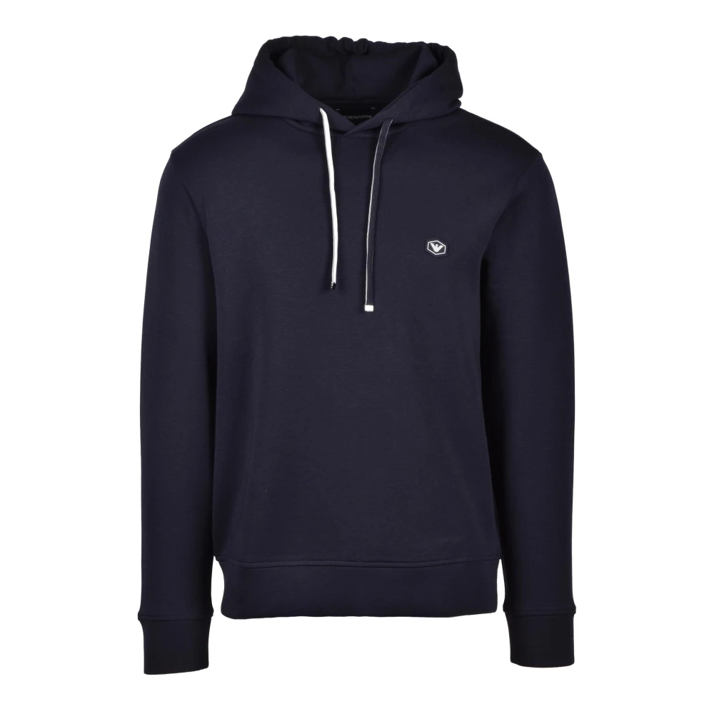 Emporio Armani Stijlvolle Katoenmix Sweatshirt Blue Heren