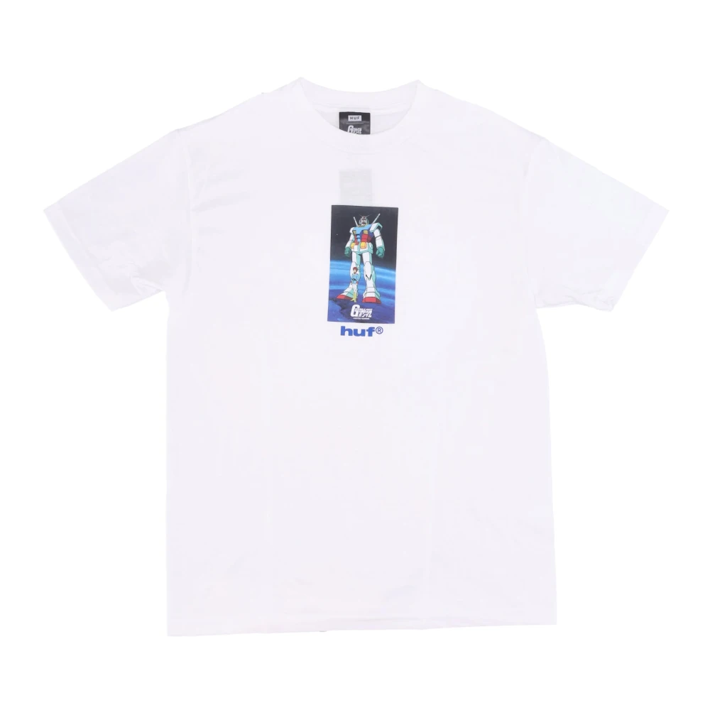 HUF Gundam Witte Tee Korte Mouw T-shirt White Heren