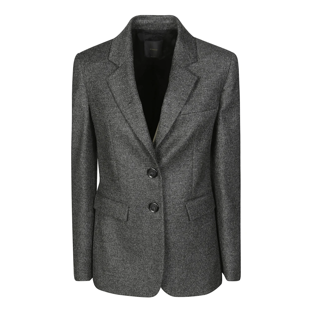 pinko Flanellen Jas Zout en Peper Gray Dames