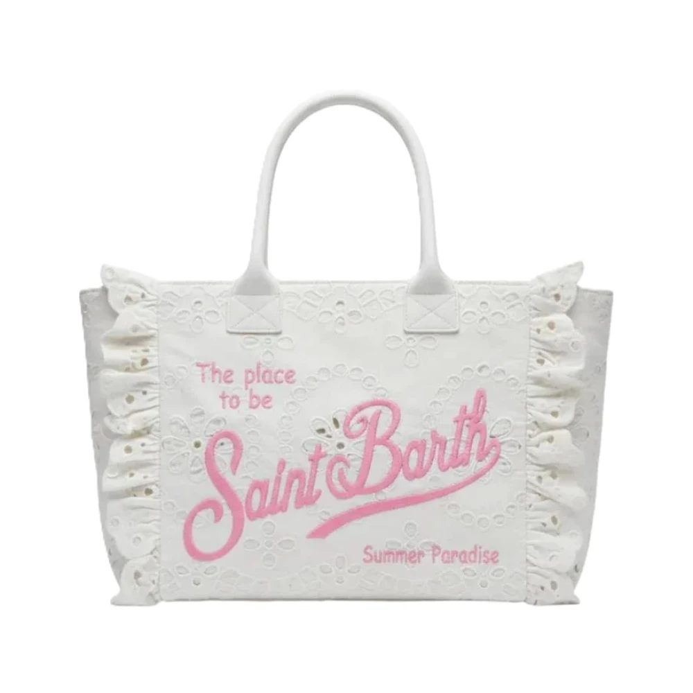 Mc2 Saint Barth Women's White Vanity Volant Shoulder Bag - Shopping Bags - One Size- Bags