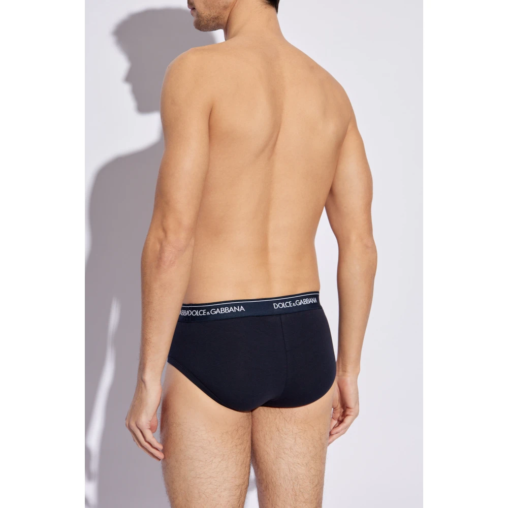 Dolce & Gabbana Twee-pack slips Blue Heren