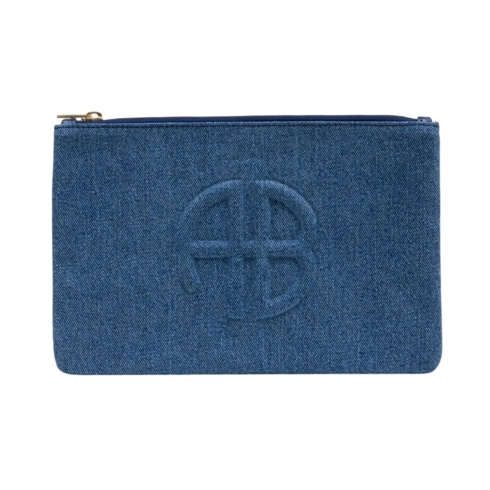Anine Bing Women's Blue Clutches, One Size, Lili Pouch