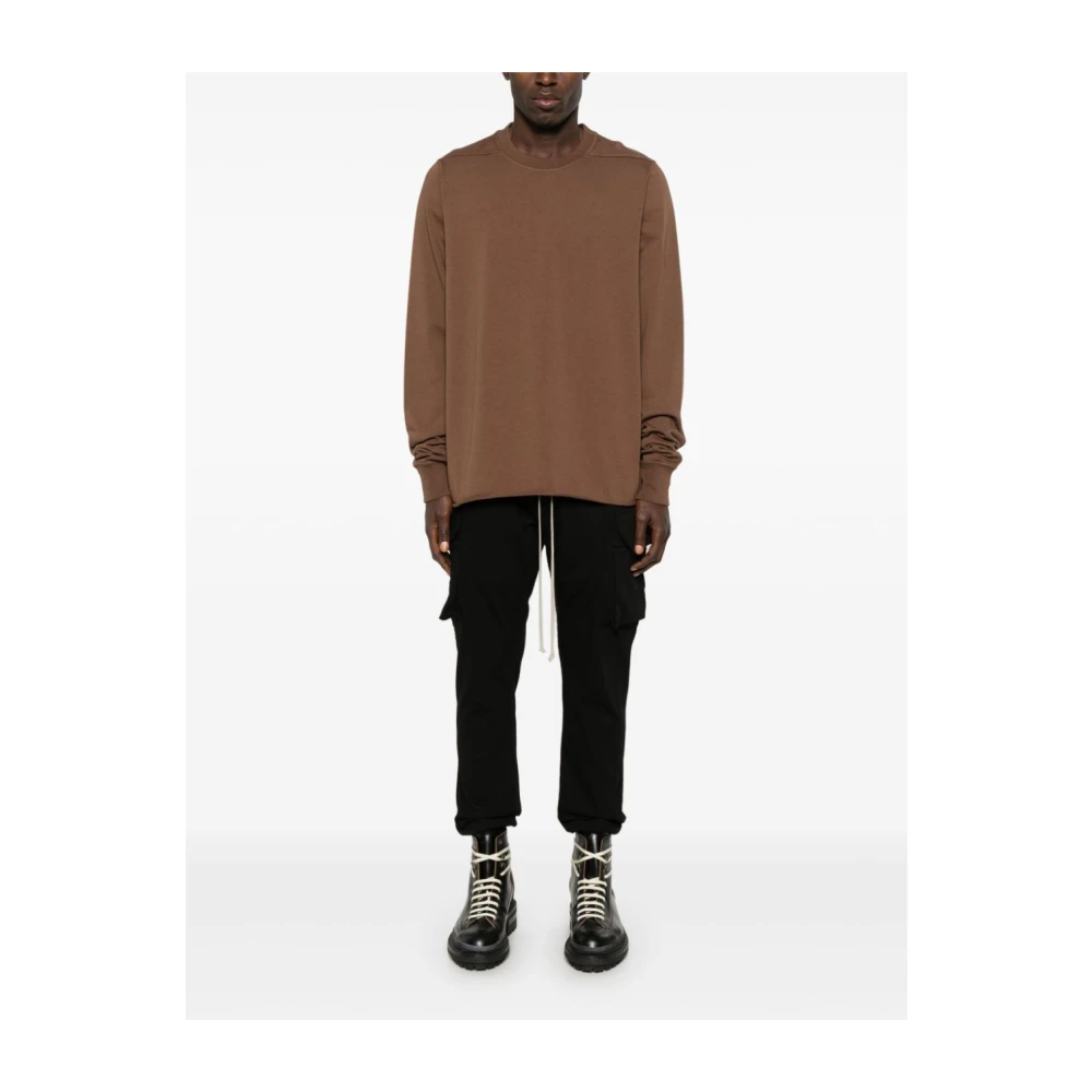 Rick Owens Crewneck Sweat Terra Long Sleeve Top Brown Heren