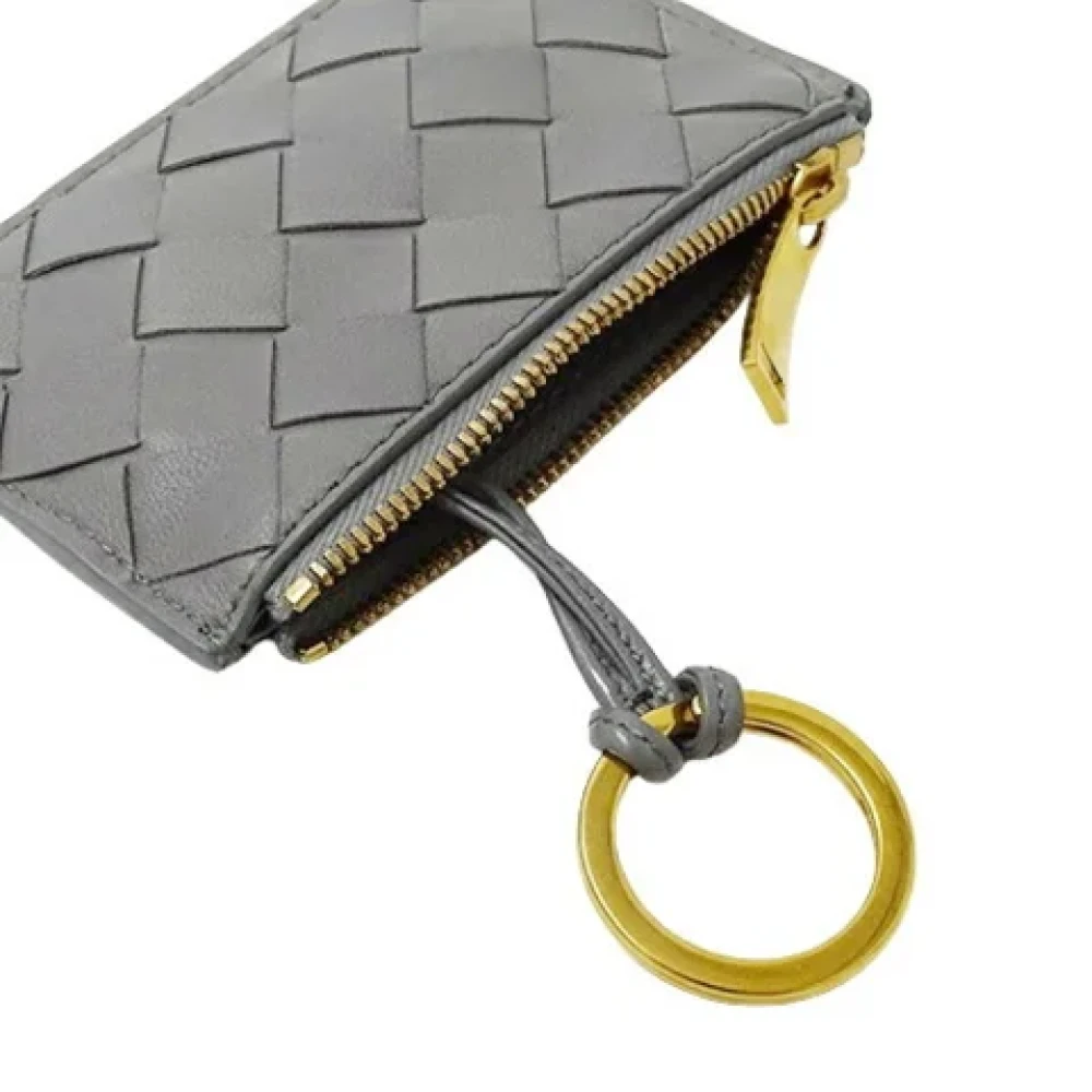 Bottega Veneta Vintage Pre-owned Leather wallets Gray Dames