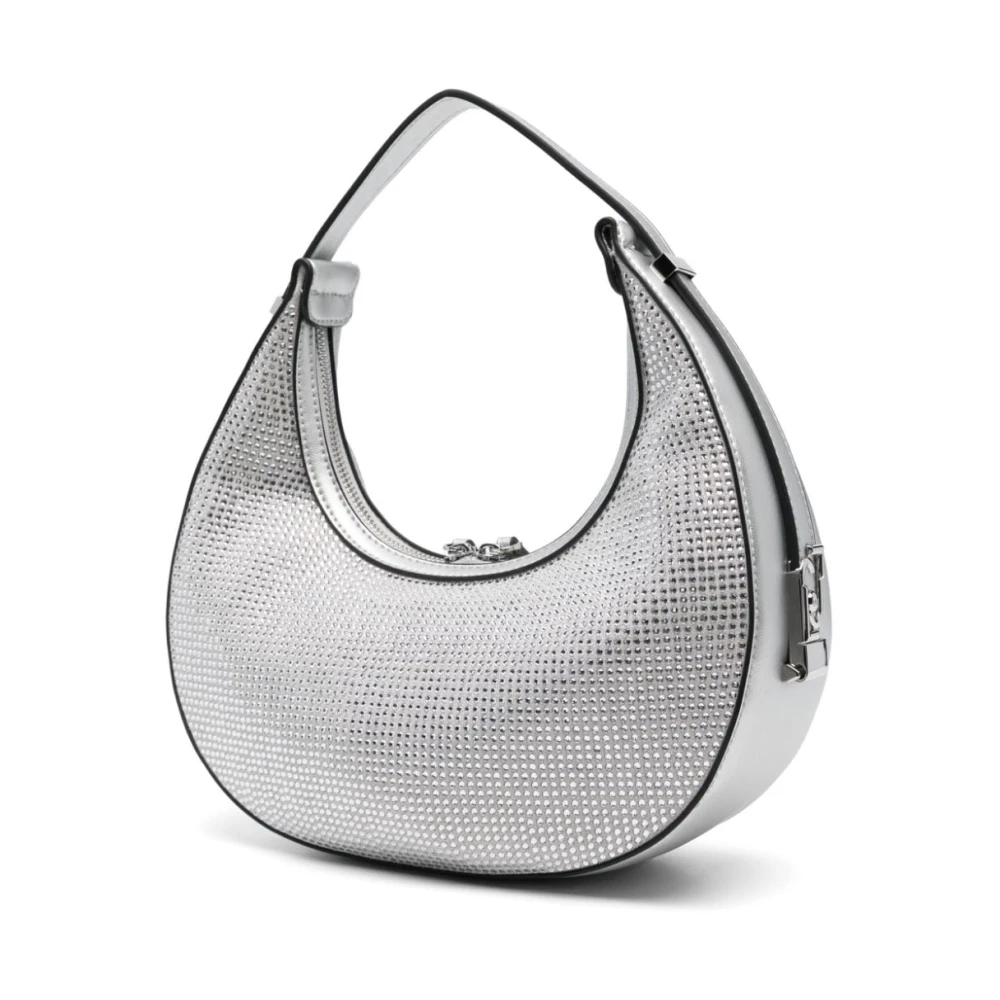 Liu Jo Eco-leren halvemaan design tas met strass White Dames