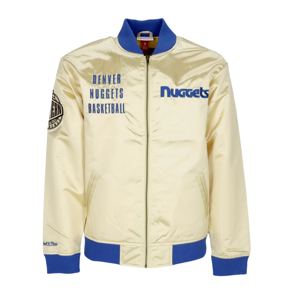 Mitchell & Ness Denver Nuggets Vintage Bomber Jacket Yellow Heren