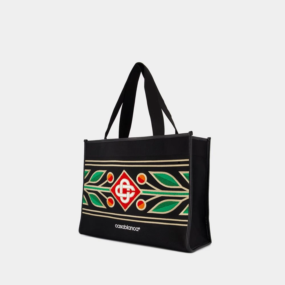 Casablanca Zwarte Gebreide Shopper Tas Multicolor Dames