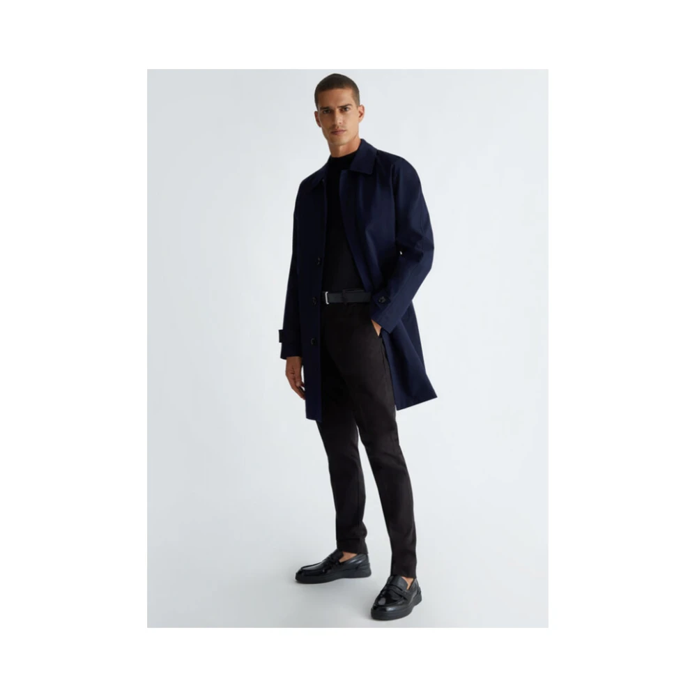 Liu Jo Blauwe Trenchcoat voor mannen Blue Heren