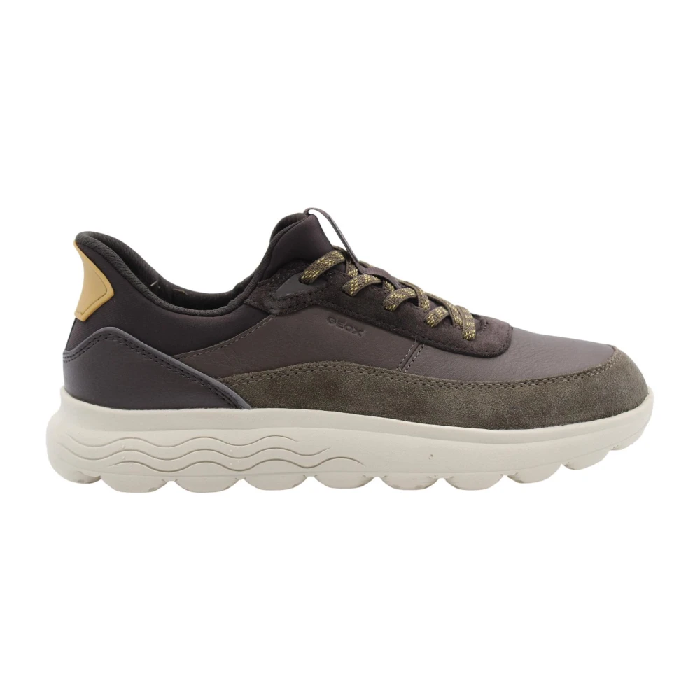 Geox Herrenschuhe Sportliche Schnürer Military/Coffee Coffee - Gr. - 45 - Bild 4