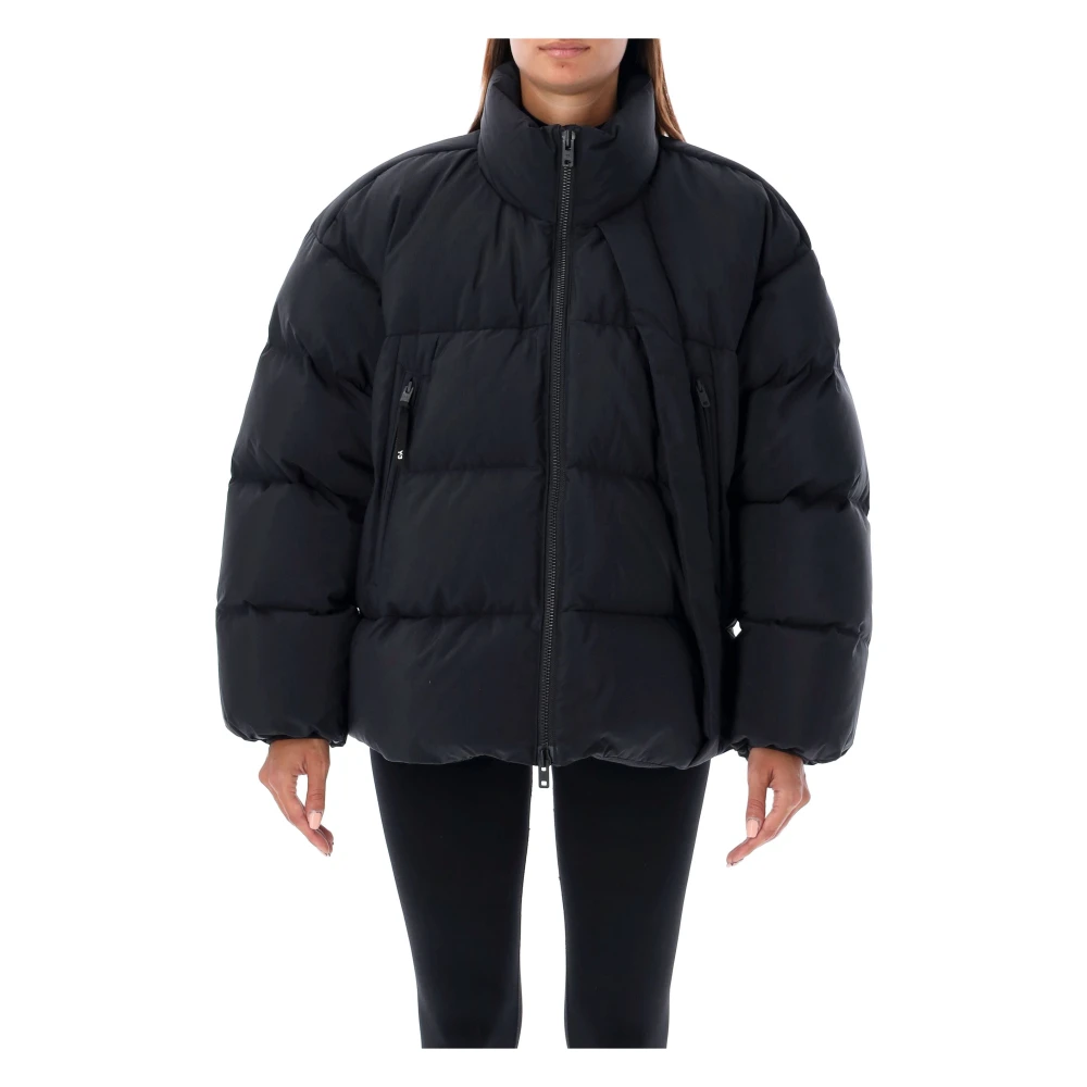 Y-3 Zwarte Pufferjas Buitenkleding Aw24 Black Dames