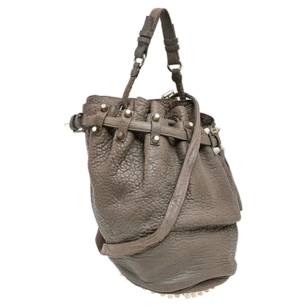 Alexander Wang Pre-owned Leather shoulder-bags Gray Dames