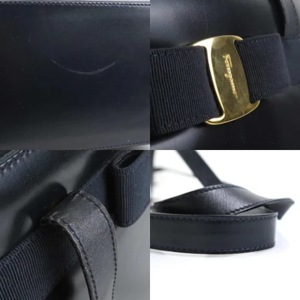 Salvatore Ferragamo Pre-owned Leather shoulder-bags Black Dames