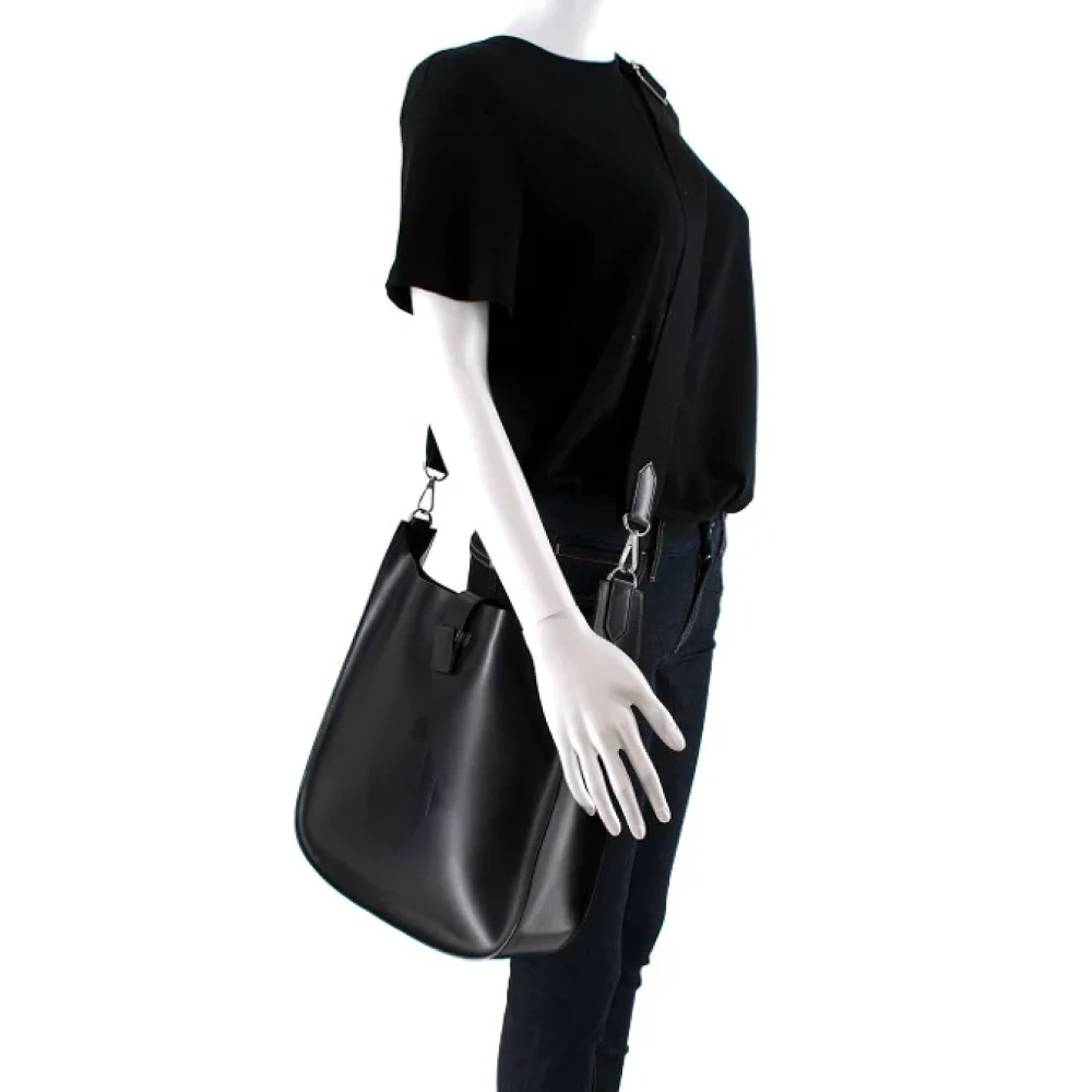 Hermès Vintage Pre-owned Leather shoulder-bags Black Dames