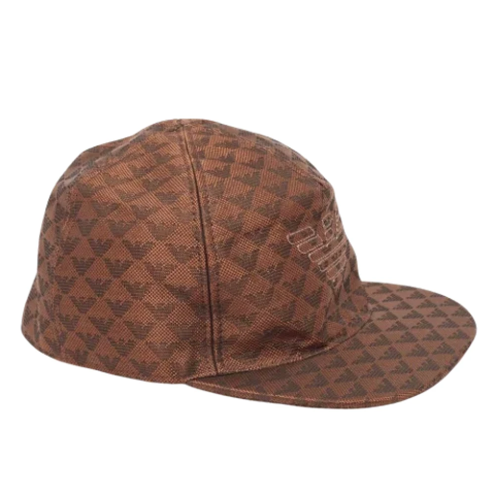 Armani Pre-owned Fabric hats Brown Dames