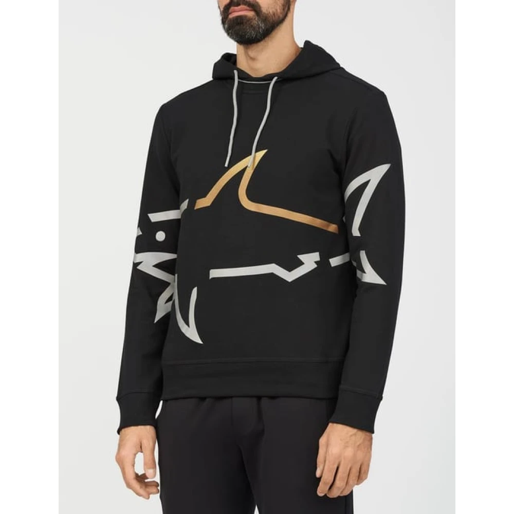 PAUL & SHARK Zwarte Sweatshirt Regular Fit Katoenmix Black Heren