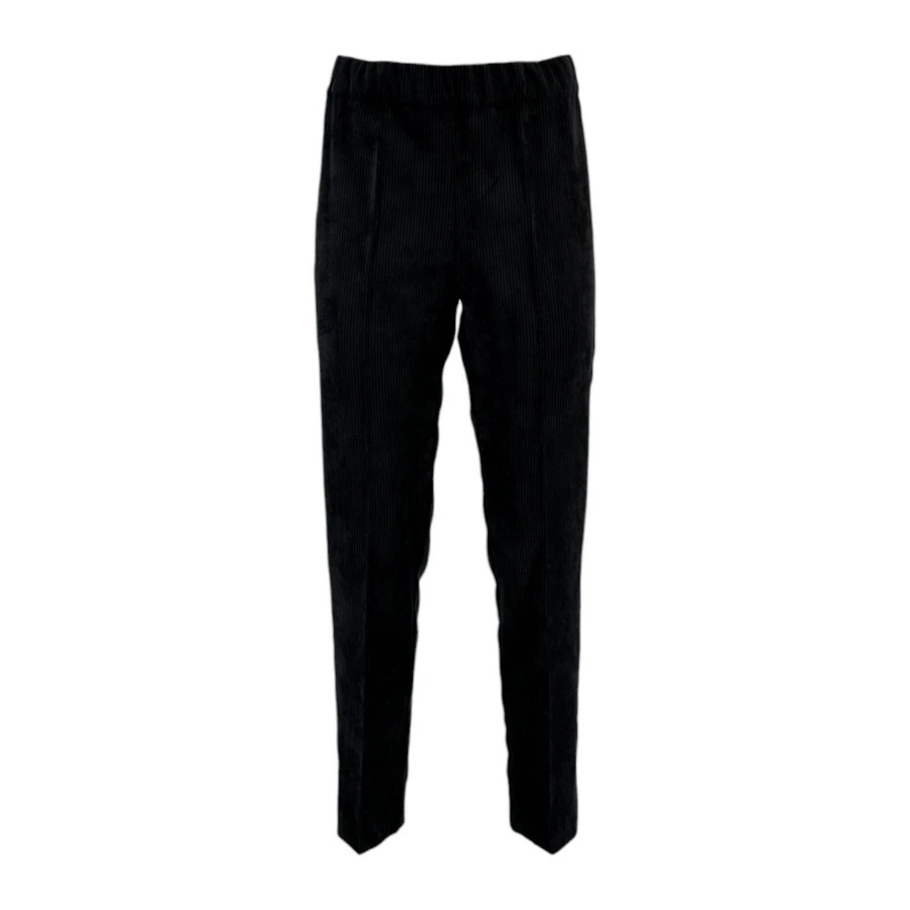 D.Exterior Zwarte Fluwelen Sigarettenbroek Black Dames