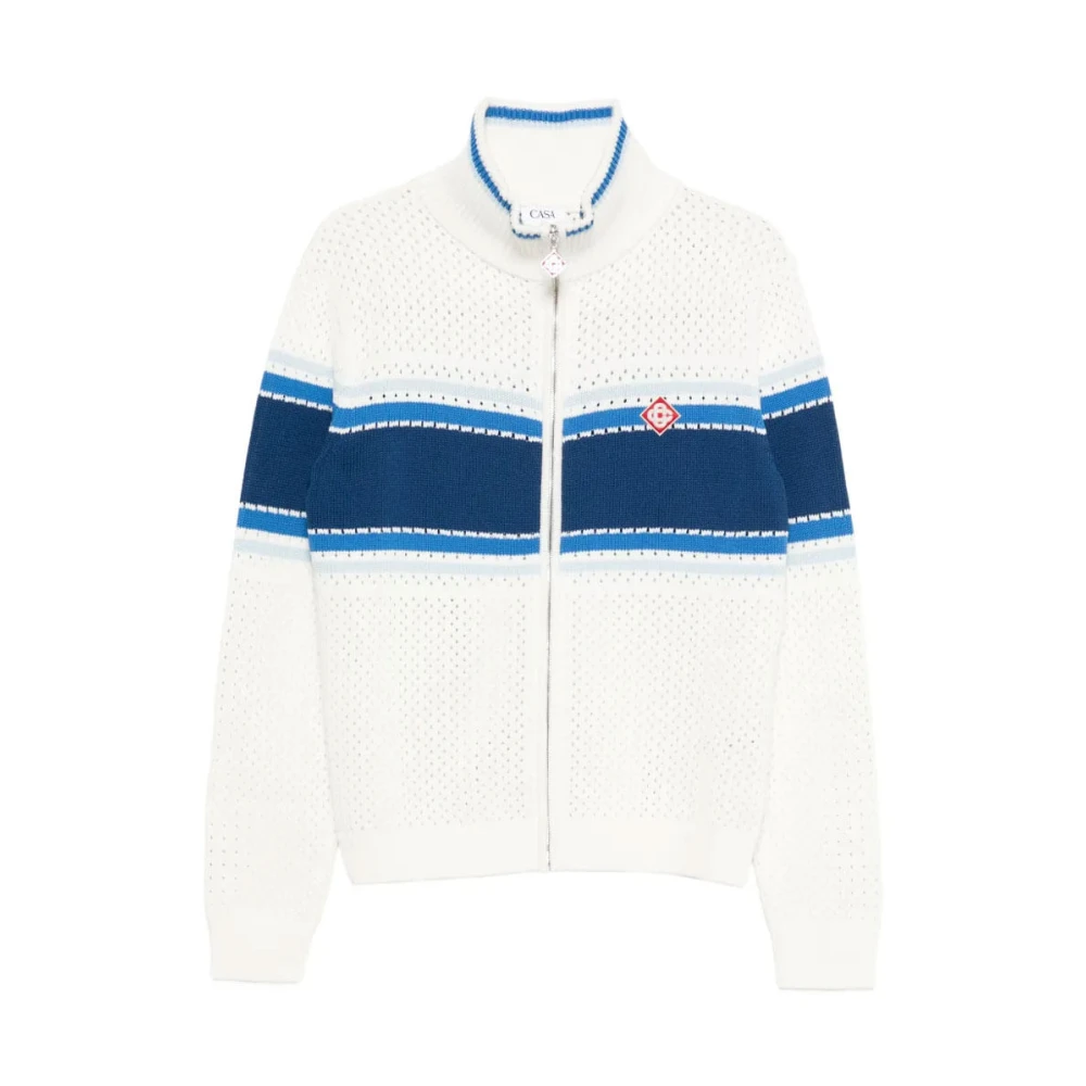 Casablanca Men's Multicolor Light Jackets, S, Mesh Stripe Track Jacket