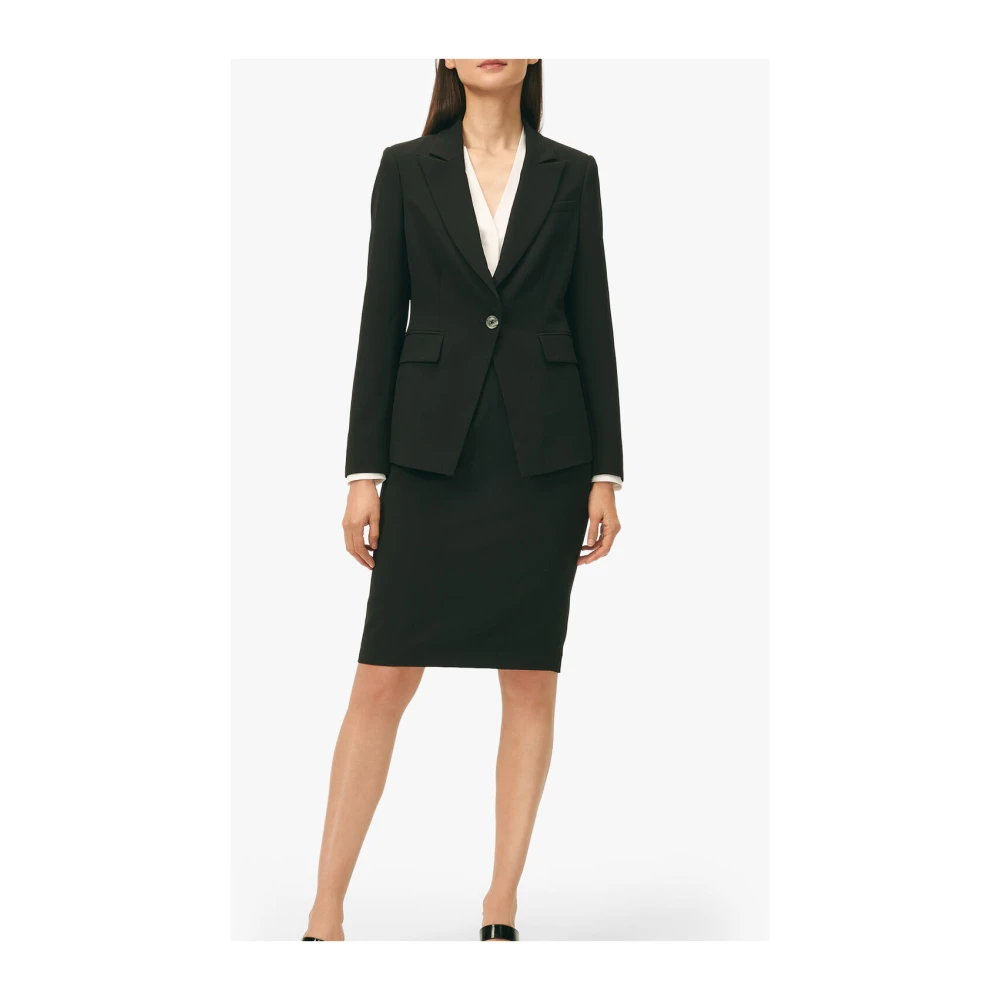 Brooks Brothers Crepe Kostuumjasje met één Knoop Black Dames
