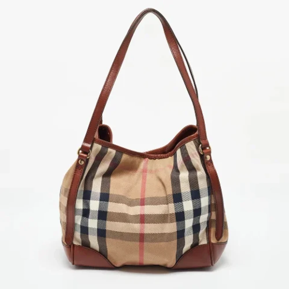 Burberry Vintage Pre-owned Leather totes Brown Dames