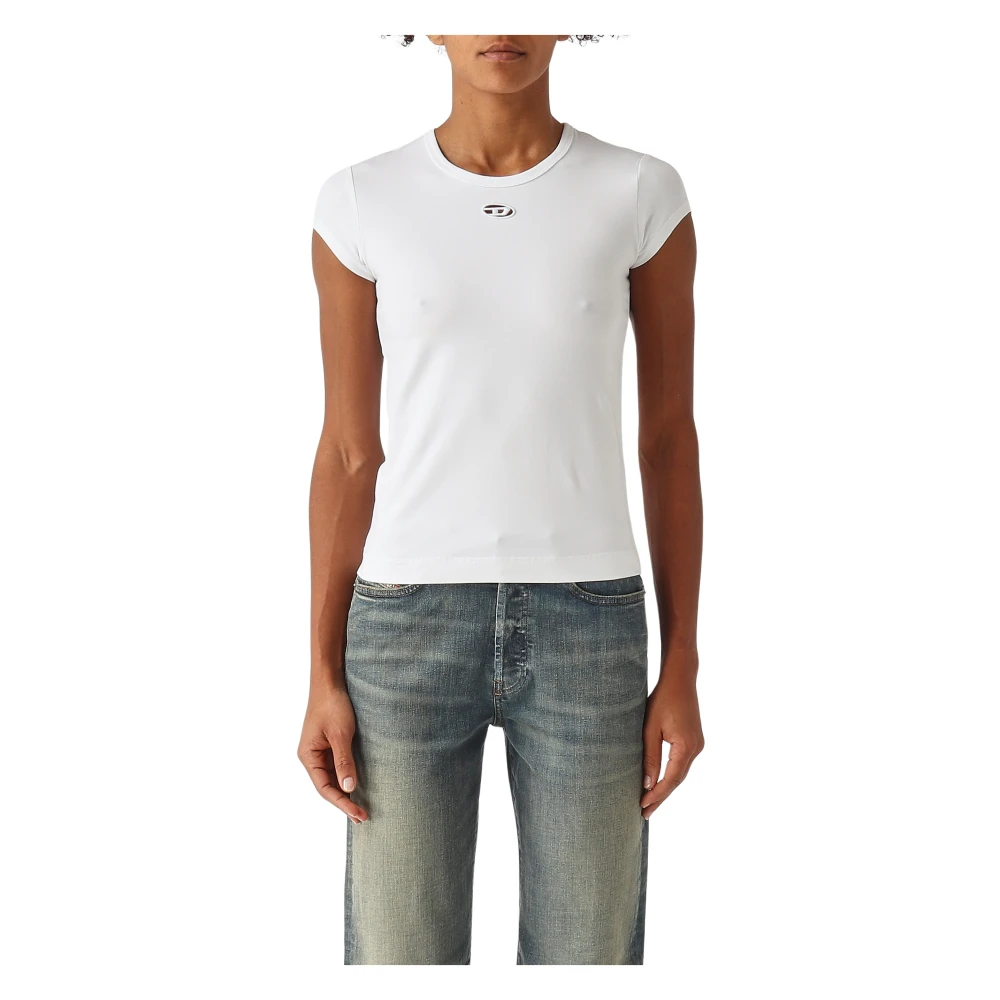 Diesel Women's White T-Angie-Od T-Shirt - T-Shirts - Xs - Tops