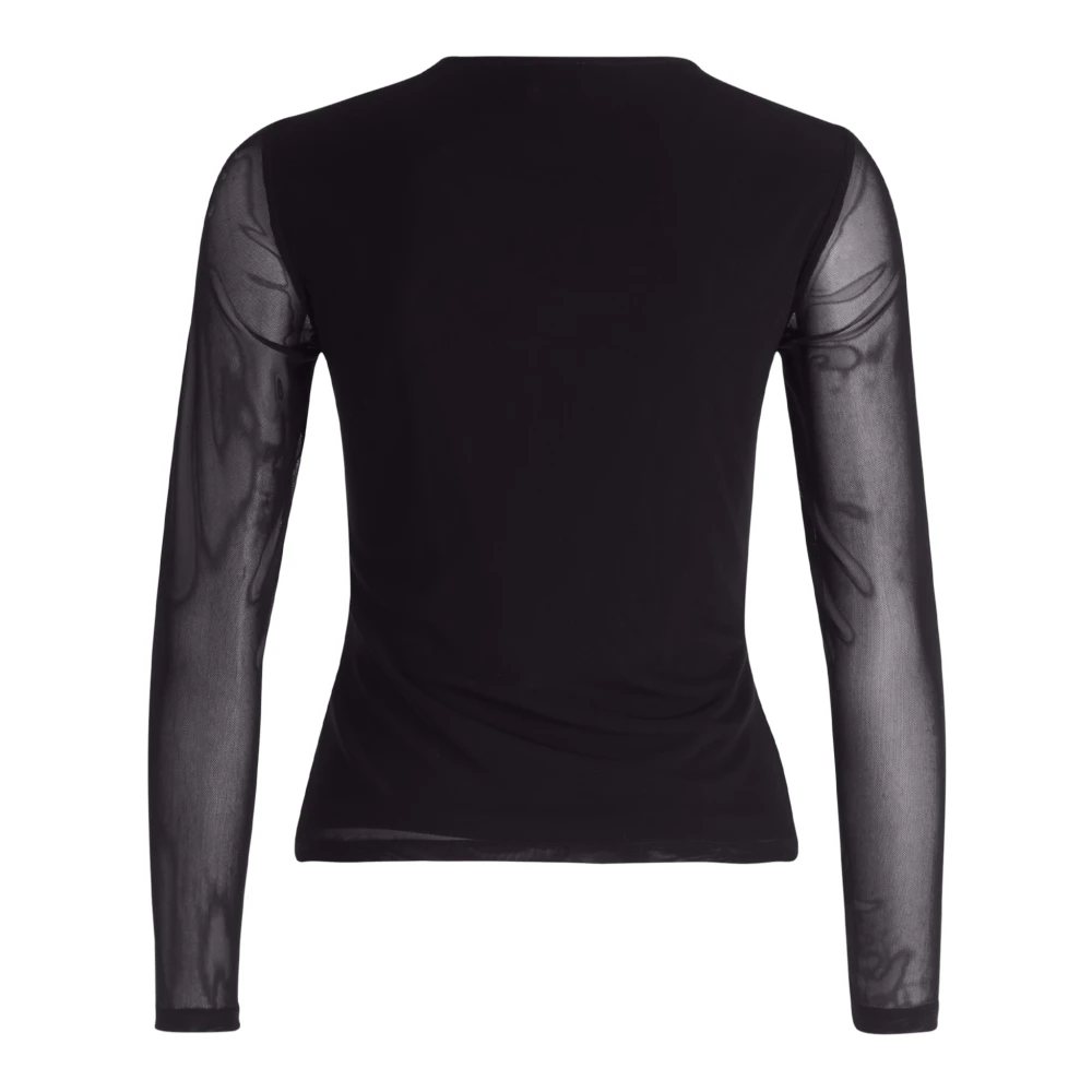 Vera Mont Elegante Shirt met Lange Mouwen en Ruches Black Dames
