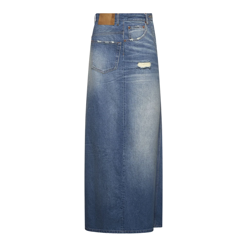 MM6 Maison Margiela Denimrok Blue Dames